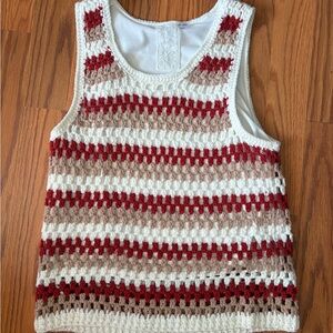 Striped Crochet Tank Top